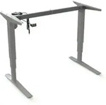 STIER Elektrisch h&ouml;henverstellbares Gestell 501-43 Silber f&uuml;r 120 x 80 cm...