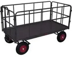 Cordes Handpritschenwagen mit 4 Rohrgitterw&auml;nden RAL 7016