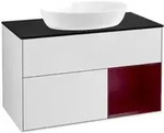 V&B Waschtischunterschrank Finion 100, Pl bla m, Reg Peo m Lac, wh. m Lac