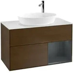 V&B Waschtischunterschrank Finion 100, Pl wh. m, Reg md m Lac, wal ven