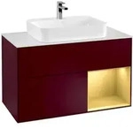 V&B Waschtischunterschrank Finion 100, Abd.-Pl. wh. m, Reg re gol m, Peo m