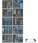 Gedore TS-308 Werkzeugsortiment in Check-Tool-Modulen, 308-teilig
