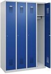 C+P Spind Basis PLUS, 4 Abteile, 1850x1200x500mm, 7035/5010