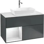 V&B Waschtischunterschrank Finion 100, Pl w m, Reg wh. m Lac, md bl. m Lac