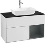 V&B Waschtischunterschrank Finion 100, Pl bla m, Reg md m Lac, wh. m Lac