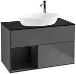 V&B Waschtischunterschrank Finion 100, Pl bla m, Reg bla m Lac, Anthrac. m