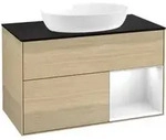 V&B Waschtischunterschrank Finion 100, Pl bla m, Reg glo wh. Lac, Oa ven