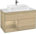 V&B Waschtischunterschrank Finion 100, Pl wh. m, Reg li Oa ven, Oa ven