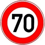 VKZ.274-70 Ronde 600mm 70 km/h RAL-G&uuml;tezeichen Folie RA2