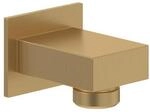 V&B Wandanschlussbogen Universal Showers eckig, Wandmontage, brushed gold