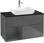 V&B Waschtischunterschrank Finion 100, Pl bla m, Reg md m Lac, Anthrac. m