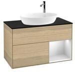 V&B Waschtischunterschrank Finion 100, Pl bla m, Reg wh. m Lac, Oa ven
