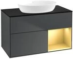 V&B Waschtischunterschrank Finion 100, Pl b m, Reg gol m Lac, md bl. m Lac
