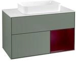 V&B Waschtischunterschrank Finion 100x60,3 cm, Reg re Peo, Oli. m Lacquer