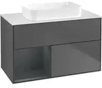 V&B Waschtischunterschrank Finion 100x60,3 cm, Rg l md b m Lac, Anthrac. m