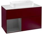 V&B Waschtischunterschrank Abdeckplatte wh. m Finion 100x60,3cm, Reg li Anthrac. m,