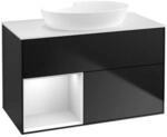 V&B Waschtischunterschrank Finion 100, Pl wh. m, Reg wh. m Lac, bla m Lac