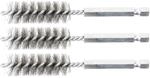 BGS Stahlb&uuml;rste 15 mm Antrieb Au&szlig;ensechskant 6,3 mm (1/4 Zoll) 3 teilig