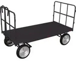VARIOfit Handpritschenwagen mit 2 Rohrgitterw&auml;nden RAL 7016