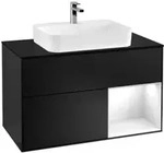 V&B Waschtischunterschrank Finion 100, Pl b m, Rg r glo wh. Lac, bla m Lac