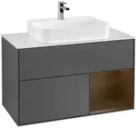 V&B Waschtischunterschrank Finion 100, Pl w m, Reg re wal ven, Anthrac. m