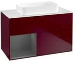 V&B Waschtischunterschrank Finion 100x60,3 cm, Reg li Anthrac. m, Peo Matt