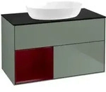 V&B Waschtischunterschrank Finion 100, Pl bla m, Reg Peo m Lac, Oli. m Lac