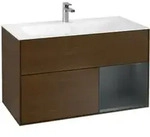 V&B Waschtischunterschrank Finion Reg re md bl. m Lacquer, Walnut veneer