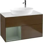 V&B Waschtischunterschrank Finion 100, Pl wh. m, Reg Oli. m Lac, wal ven