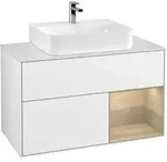 V&B Waschtischunterschrank Finion 100, Pl we m, Reg re Oa ven, glo wh. Lac