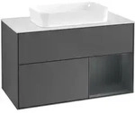V&B Waschtischunterschrank Finion 100x60,3 cm, Rg r md b m Lac, Anthrac. m