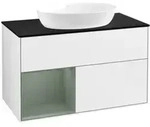 V&B Waschtischunterschrank Finion 100, Pl b m, Reg Oli. m Lac, glo wh. Lac
