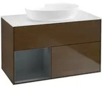 V&B Waschtischunterschrank Finion 100, Pl wh. m, Reg md m Lac, wal ven