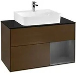 V&B Waschtischunterschrank Finion 100, Pl b m, Reg re Anthrac. m, wal ven