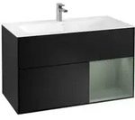 V&B Waschtischunterschrank Wandbeleuchtung Finion 99,6x59,1cm, Rg re Oli. m Lac, bla