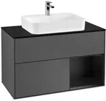 V&B Waschtischunterschrank Finion 100, Pl b m, Rg re bla m Lac, Anthrac. m