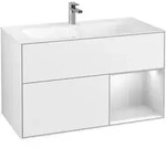 V&B Waschtischunterschrank Wandbeleuchtung Finion 99,6x59,1cm, Rg r wh. m Lac, glo