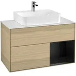 V&B Waschtischunterschrank Finion 100, Pl we m, Reg re bla m Lac, Oa ven