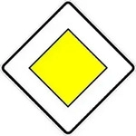 VKZ.306, 600x600mm Vorfahrtstra&szlig;e RAL-G&uuml;tezeichen Folie RA1