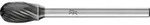 PFERD Tungsten carbide burrs TRE 0610/3 Z3 PLUS HC-FEP