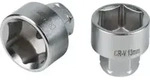 KS Tools 11 mm Durchgangs-Stecknuss, 13 mm