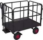 VARIOfit Handpritschenwagen mit 4 Rohrgitterw&auml;nden RAL 7016