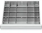 STIER Schubladeneinteilung Metalleinteilung BLH 100/125 mm Innenma&szlig; 500x450 mm...