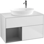 V&B Waschtischunterschrank Finion 100, Pl w m, Rg A m Lac, wh. m Lac