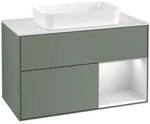 V&B Waschtischunterschrank Finion 100x60,3 cm, Rg re wh. m Lac, Oli. m Lac