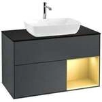 V&B Waschtischunterschrank Finion 100, Pl b m, Reg gol m Lac, md bl. m Lac