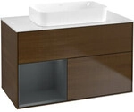 V&B Waschtischunterschrank Finion 100x60,3 cm, Rg li md bl. m Lac, wal ven