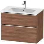 Duravit Waschtischunterschrank D-Neo 81x46,2cm, ch/nb Nat, 1 Schubk., 1 Ausz.