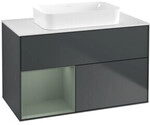 V&B Waschtischunterschrank Finion 100x60,3 cm, Rg l Ol m Lac, md bl. m Lac