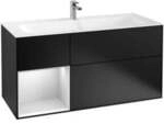 V&B Waschtischunterschrank Finion 119,6x59,1cm, Rg li wh. m Lac, bla m Lac